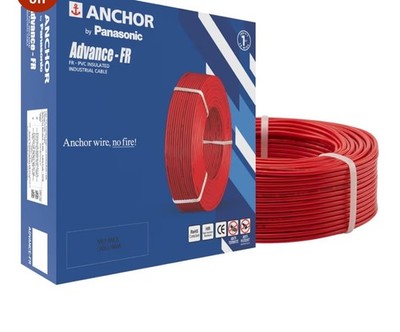 Anchor by Panasonic Advance FR Electric Wire | 4 sq mm PVC Insulated Copper Wire