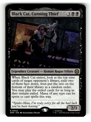 2025 Magic: The Gathering SPM Black Cat, Cunning Thief 52