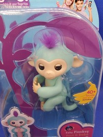 Fingerlings Baby Monkey Zoe NEW/SEALED Turquoise Purple Hair WowWee Interactive