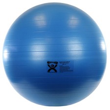 CanDo Inflatable Exercise Ball - Blue 33.5", Thick, Non-Slip, Stability, 450lb