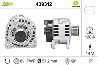 Valeo 439312 Generator FüR Audi Ford Seat Skoda VW