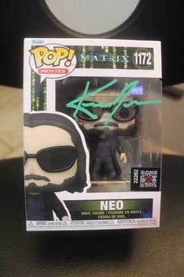 Signed Funko Pop #1172 - The Matrix - Neo - Keanu Reeves  + COA