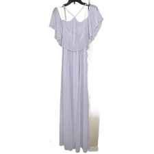 Show Me Your Mumu Rebecca Ruffle sleeve Maxi Dress lilac light purple XS NWT
