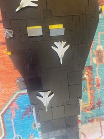 Rare COMPLETE MEGA BLOKS PRO BUILDER 9795 USS NIMITZ Lego Aircraft Carrier 