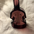 L G Wright Amethyst Glass Violin Cello Trinket Dish/ashtray vintage mid century  — photo 7