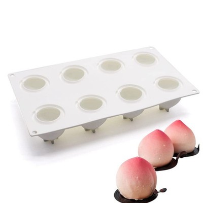 mostsom Silicone Mold Fruit Shape Peach 11.68x6.84x2.2 inch BH0981