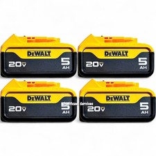 DEWALT DCB205 20V MAX XR Lithium Ion 5.0Ah Battery Pack 4-Pack