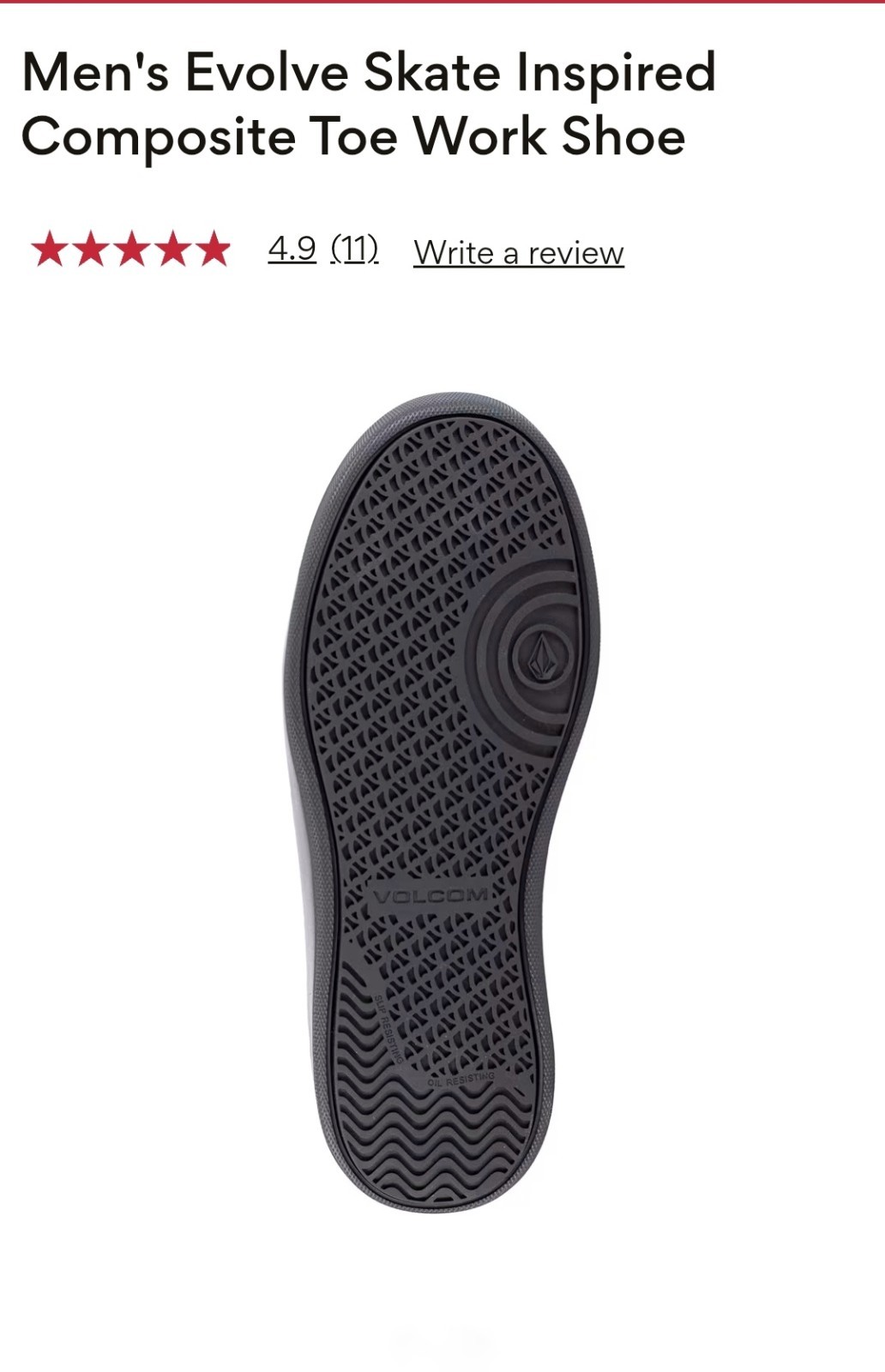 VOLCOM EVOLVE WORK SHOE COMPOSITE TOE  VM30232  M… - image 3