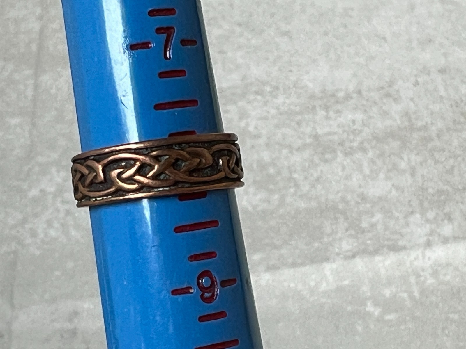Copper Celtic Knot Ring Size 8 - image 8
