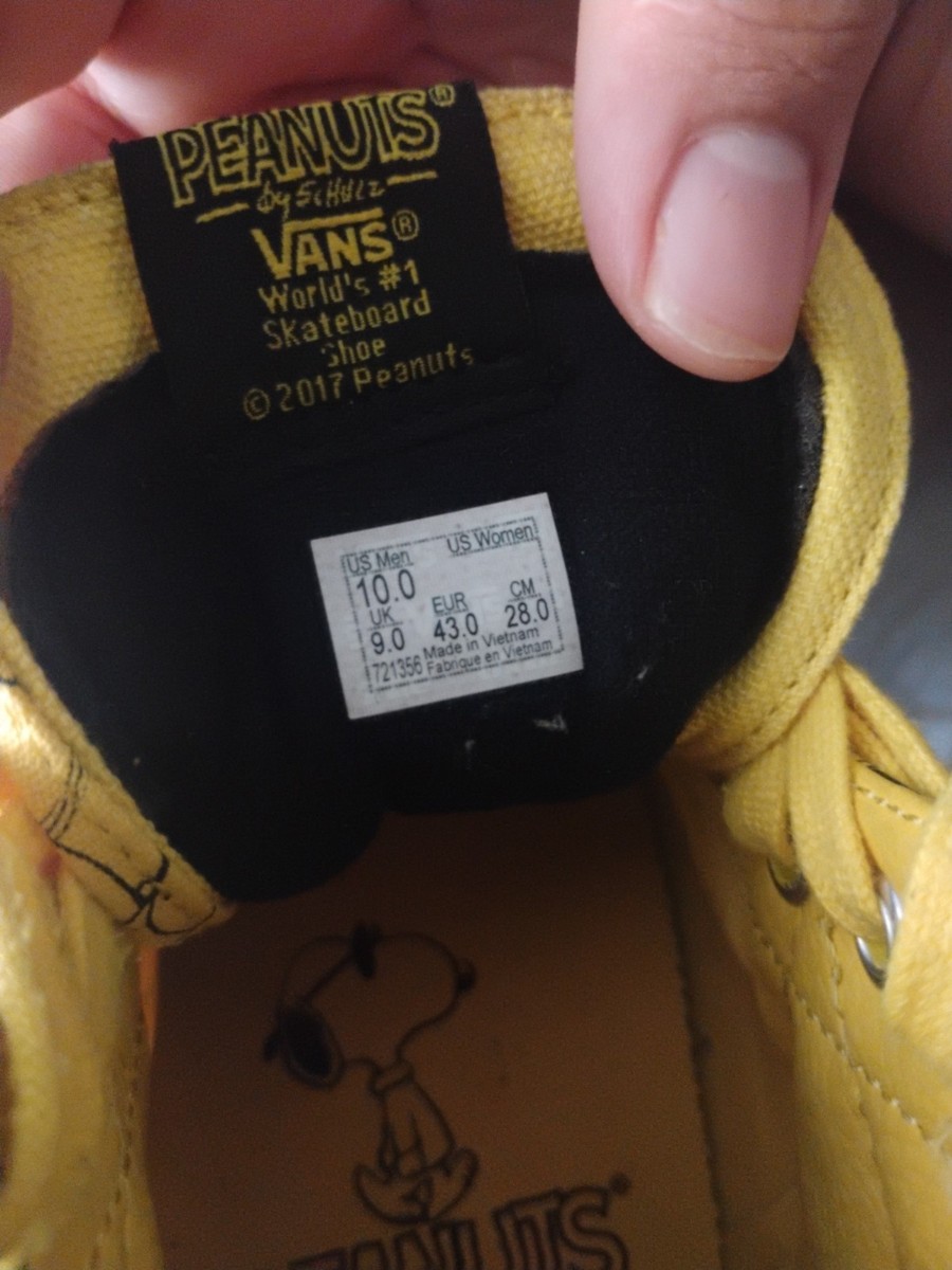 Vans 2017 Yellow High-Top Peanut Snoopy Vans | eBay