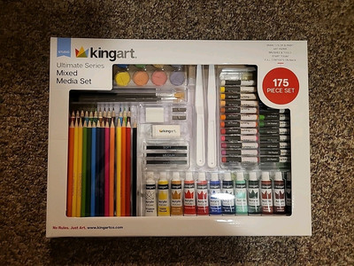 Studio KingArt 175 Pc Ultimate Series Mixed Media Drawing Color Paint W/Paper 
