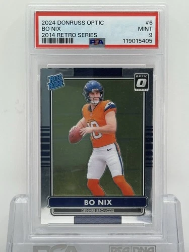 2024 Panini Donruss Optic - 2014 Retro Series #6 Bo Nix (RC) PSA 9