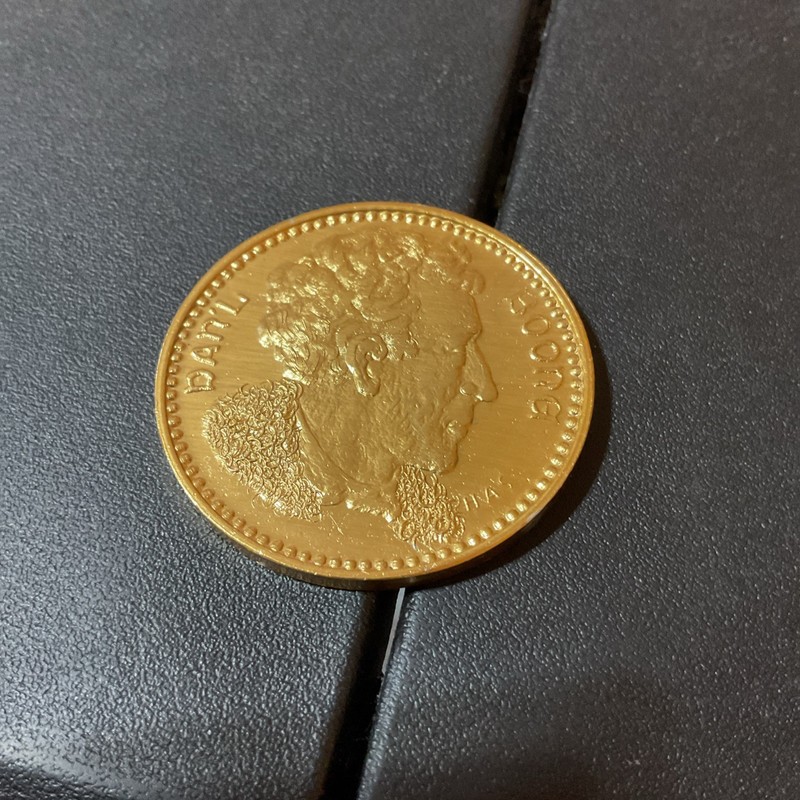 DANIEL BOONE 1969 BICENTENNIAL TOKEN-GOLD PLATED-NICE LUSTER