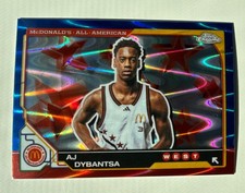 Topps 2025 Chrome McDonald's West All American AJ Dybantsa #45 Blue Raywave 