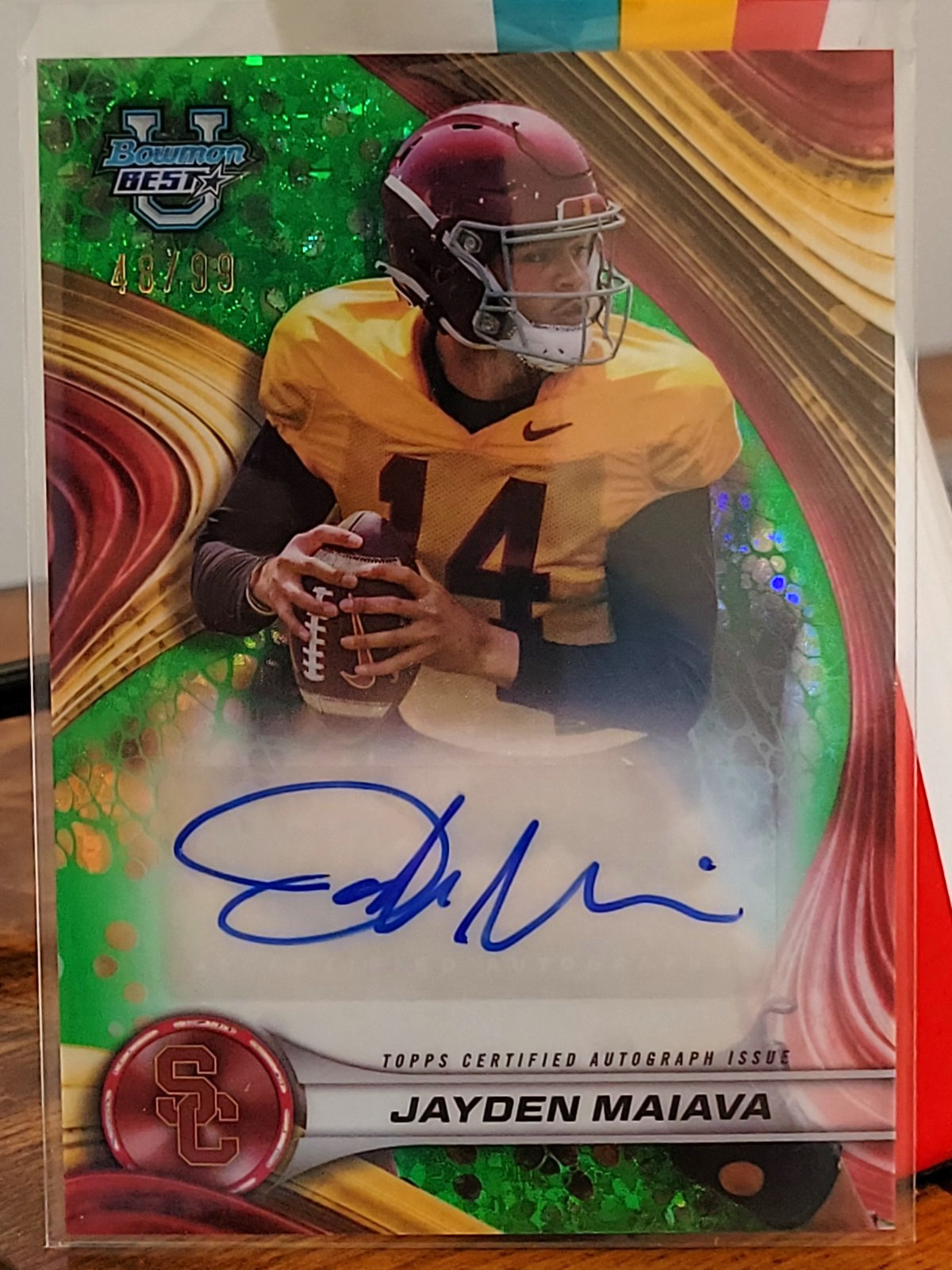2024 Bowman's Best University - Best of 2024 Autographs Jayden Maiava 48/99