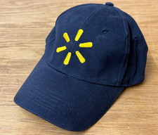 Walmart Logo Embroidered Baseball Cap Classic Spark Navy Blue Low Pro Hat