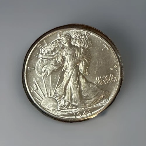 1943 Walking Liberty Half Dollar 90% Silver UNC Nice Example 🔥🔥🔥