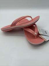 NWT Crocs Crocband Flip Sandals W SZ 6 M SZ 4 Pink Casual Slip On No Box