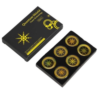 Gold/Silver Quantum Anti Radiation Shield Protection - Phones Laptops 6 Stickers