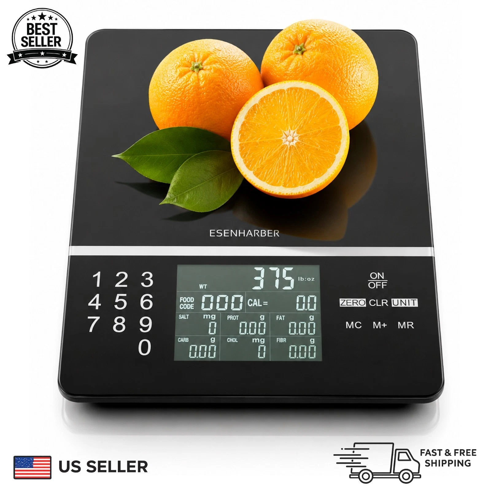 Food Scale Nutrition Calculator LCD Digital Scale Calorie Counter g oz lb mL Pro