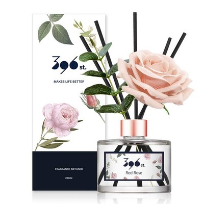 396 st. Rose Flower Reed Diffuser, Red Rose, 200ml(6.7oz) / Reed Diffuser Set...