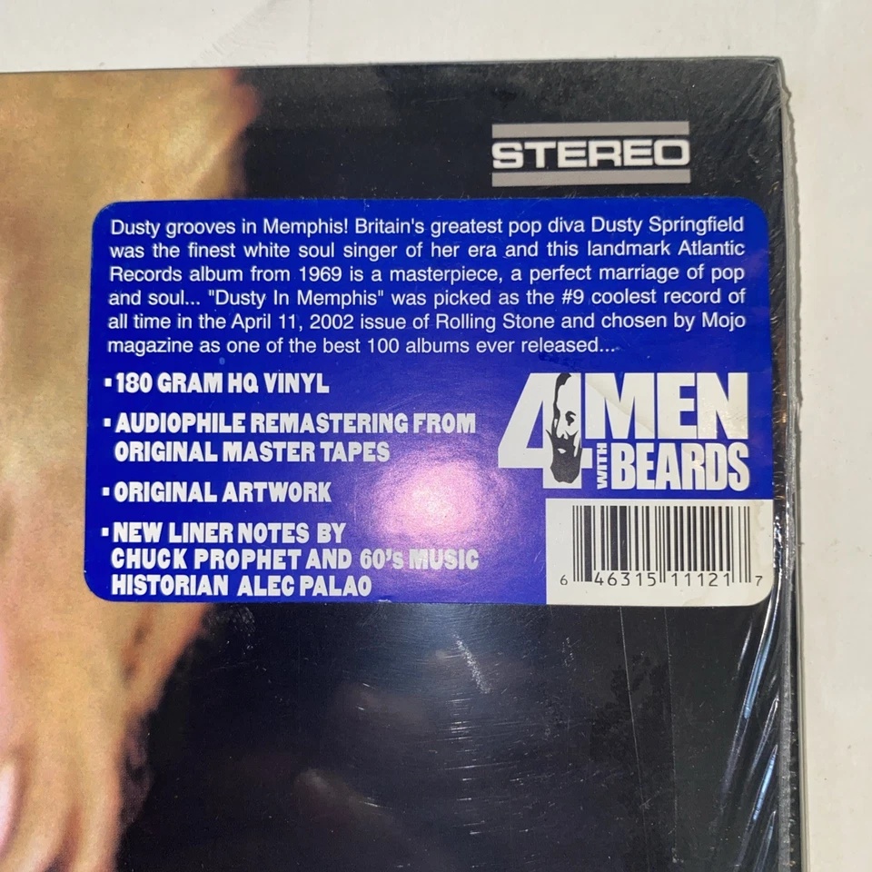 DUSTY SPRINGFIELD DUSTY IN MEMPHIS 2002 REISSUED LP 4MEN WITH BEARDS PRINT OOP - Image 3 of 3