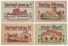 🍀NEIDENBURG w Prusach Wschodnich / NIDZICA: "Widoki historyczne", Notgeld-SERIA