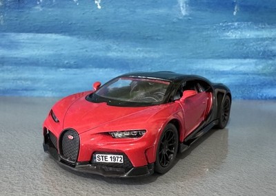Bugatti Chiron Supersport 1:36 rot/schwarz Diecast Modell Geschenk für Junge, Mädchen, Papa