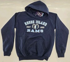 NWT Barnesmith NCAA Unisex Youth Hooded Sweatshirt - Rhode Island Rams Navy - Lg