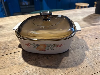 90s Corningware Vintage Casserole Dish With Lid