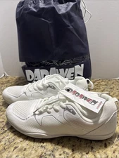 DADAWEN White Cheerleading Shoes Tennis Sneakers Anti Slip for Competition41/9.5