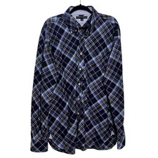 Tommy Hilfiger Mens XL Purple Plaid Button Down Long Sleeve Casual Shirt