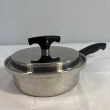 Kitchen Craft Skillet Stainless Steel With Lid 1 Quart Sauce Pan 7 Inch
