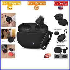 Black Silicone Protective Case with Carabiner for Beats Studio Buds 2021