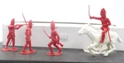 Marx 54mm Redcoat Lot Four Figures and Horse Original