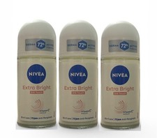 3 PK NIVEA Extra Bright Silk Touch Anti-Perspirant Roll-On Deodorant 50ml 72H