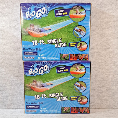 Lot of 2 - H2O GO! - 18 Ft Single Lane Water Slide - Bestway - NEW