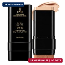 2 in 1 Foundation Stick Sunscreen SPF 50,Long-Lasting Concealer Korean Foundatio