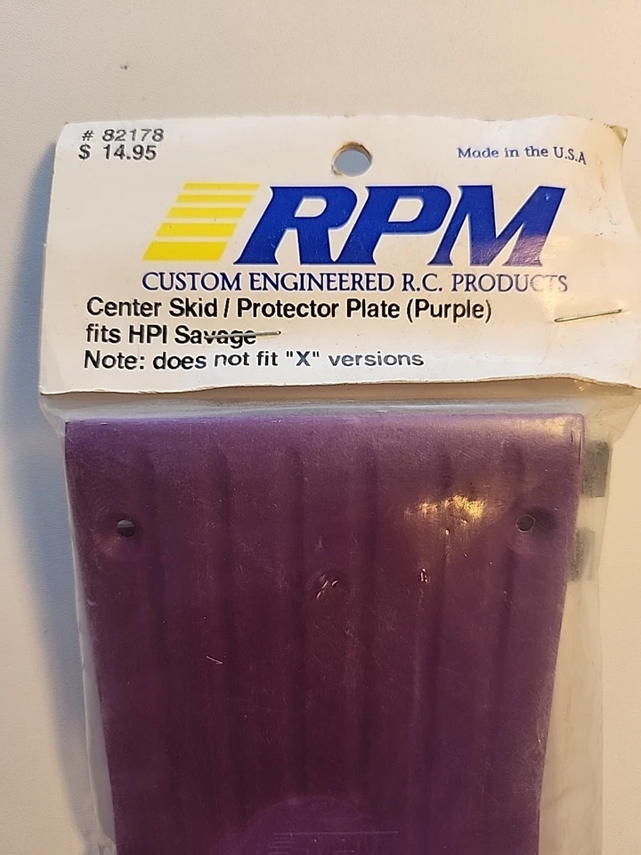 RPM 82178 HPI Savage Center Skid/ Protector Plate Purple - Image 2 of 3