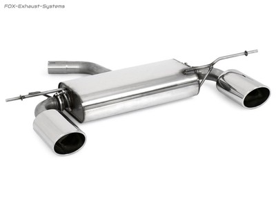 Duplex Sports Exhaust VW Scirocco 3 2.0l TFSI Tdi 129x106 Oval Ø70mm