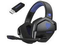 NUBWO Wireless Gaming Headset with Mic for Ps5 Ps4 PC, Zero Interference, BLUE