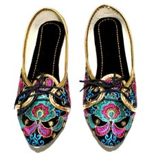 Women's Khusa Jutti Traditional Punjabi Mojari Khussa Shoes US Style flip flop