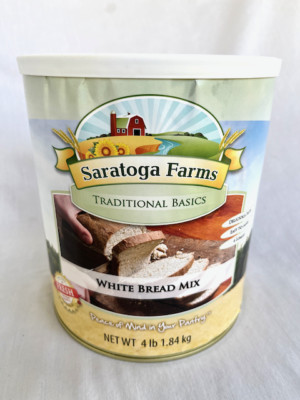 Saratoga Farms WHITE BREAD MIX 4lbs - 4 Loaves Can House MRE Food