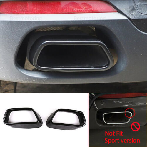 Steel Black Exhaust Muffler Tail Pipe Cover For BMW X5 G05 X6 G06 X7