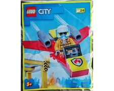LEGO City Firefighter Woman with Jet Foil Pack Set Minifigure