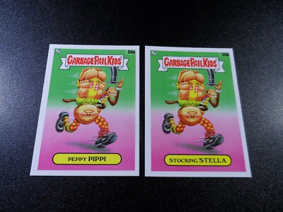 Pippi Longstocking Astrid Lindgren Spoof Garbage Pail Kids 2 Card Set