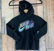 Nike Air Jordan Jump Man Hoodie Sweatshirt Kids Boys Youth Small 4-5 Years Black