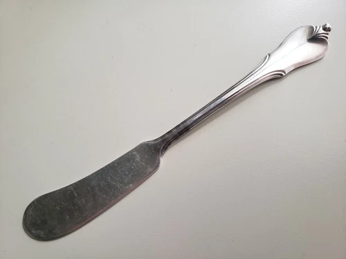 ANTIQUE VINTAGE COLLECTIBLE BUTTER KNIFE 6" WALLACE STERLING SILVER -