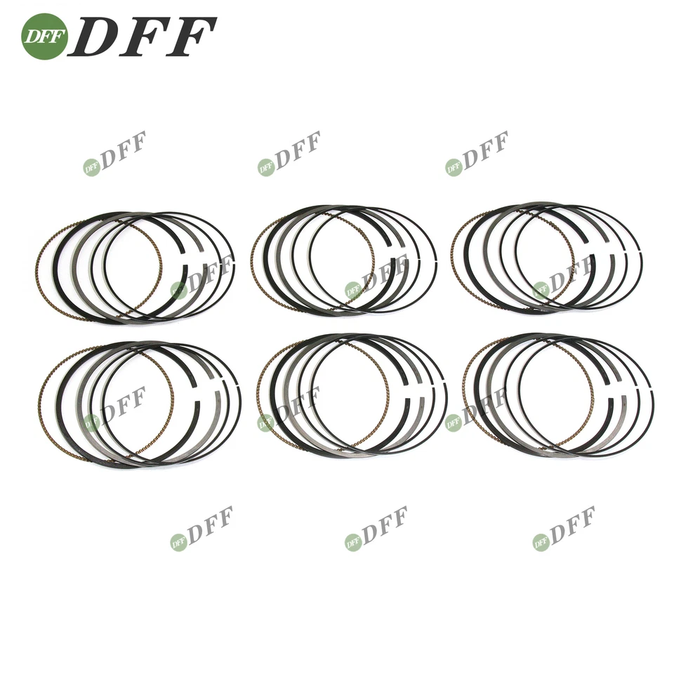 Juego de 6 anillos de pistón para BMW 323i 528i E46 E39 2.5 2.8 M52B25 M52B28 11251437077 Foto 2 de 4