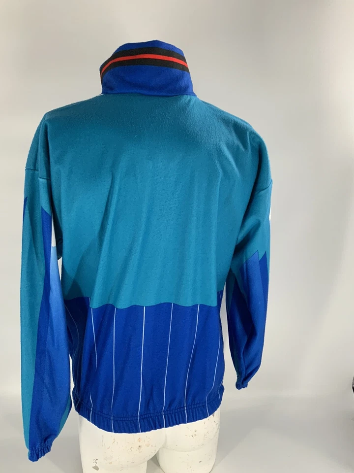 Real Madrid Soccer Pullover M Men Blue Opel Poly ¼ Zip Fleece EUC YGI D3-389 - Image 4 of 4